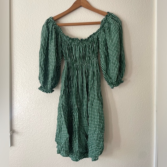 Gingham puff sleeve mini dress - faithfull the brand - Picture 5 of 7